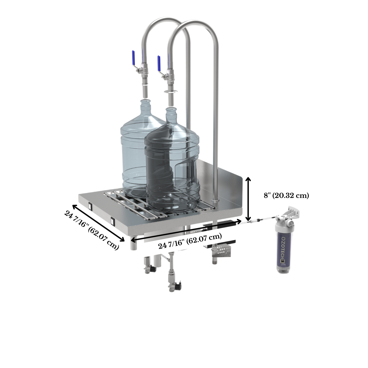 2 Bottle Rinser w/ Filler Option (CBR-2) (#900004)