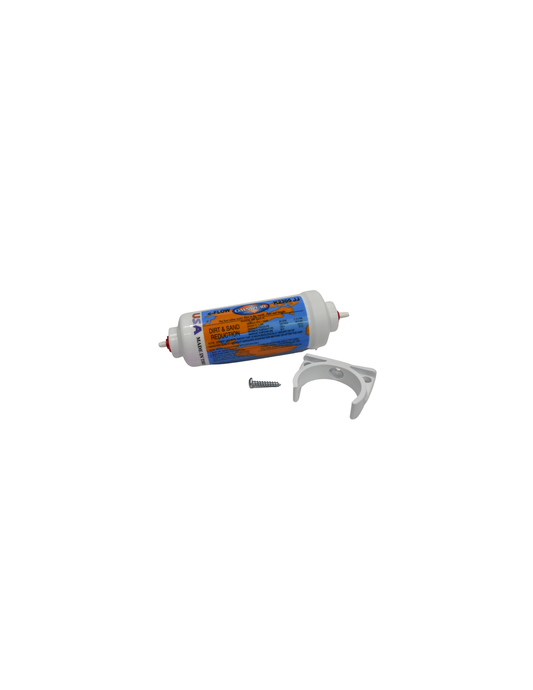 6" In-Line Sediment Filter Kit, 1/4" c/w Mount (#510256)