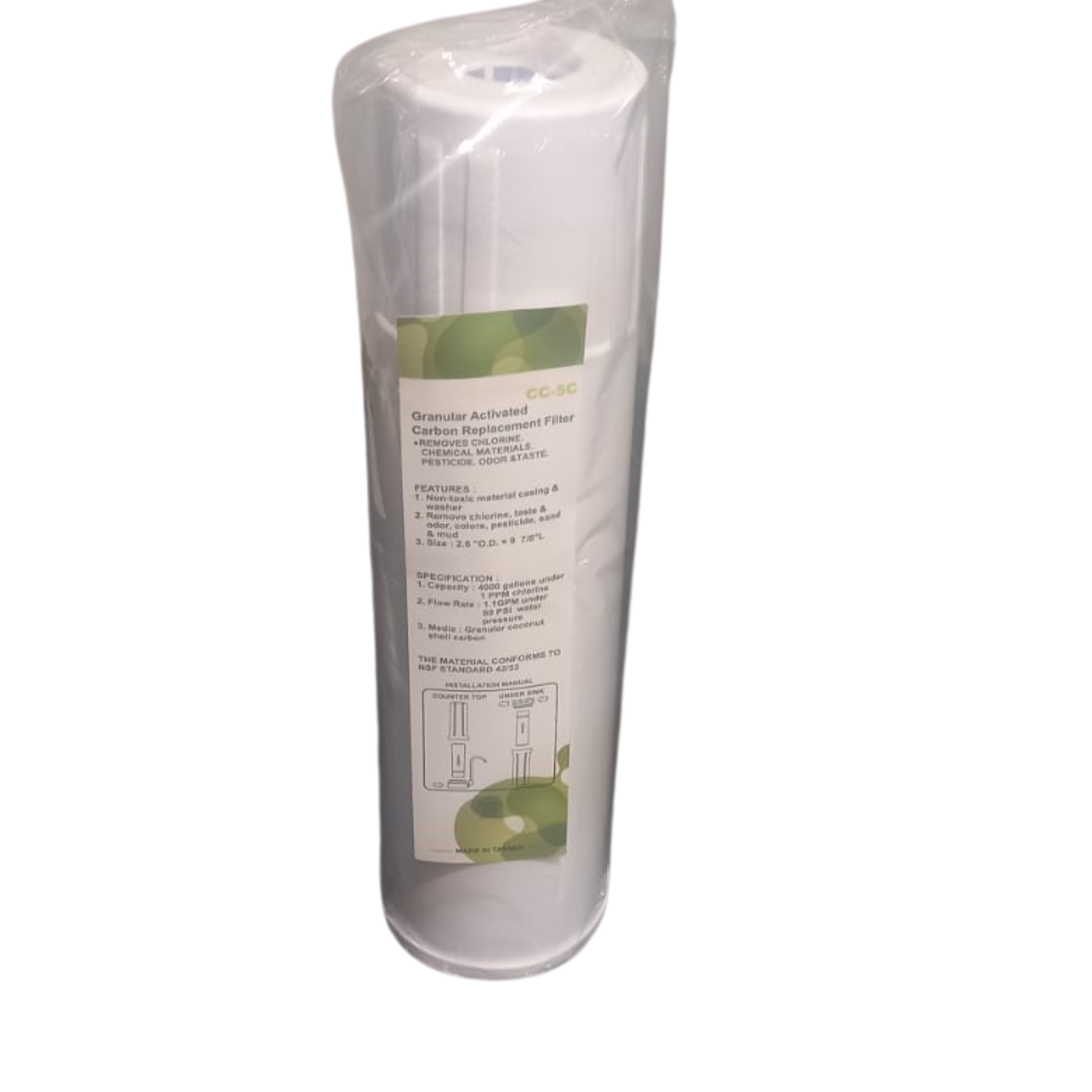 Granular, Activated Carbon Replacement Filter, CC-10/CC-05 (#080195 ...