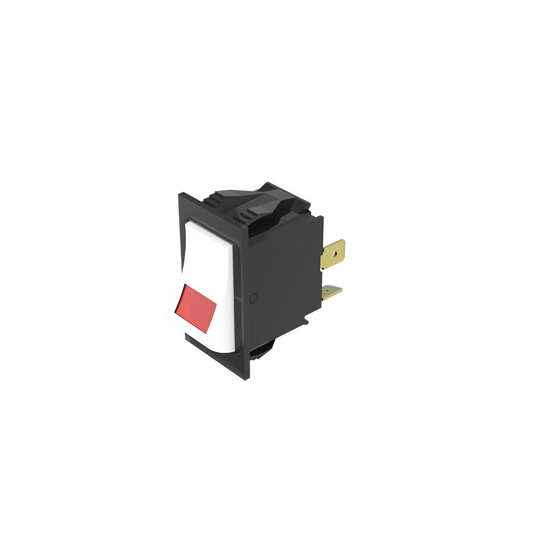 Red Rocker Switch BWF-2, 240V, DPST (#060015)